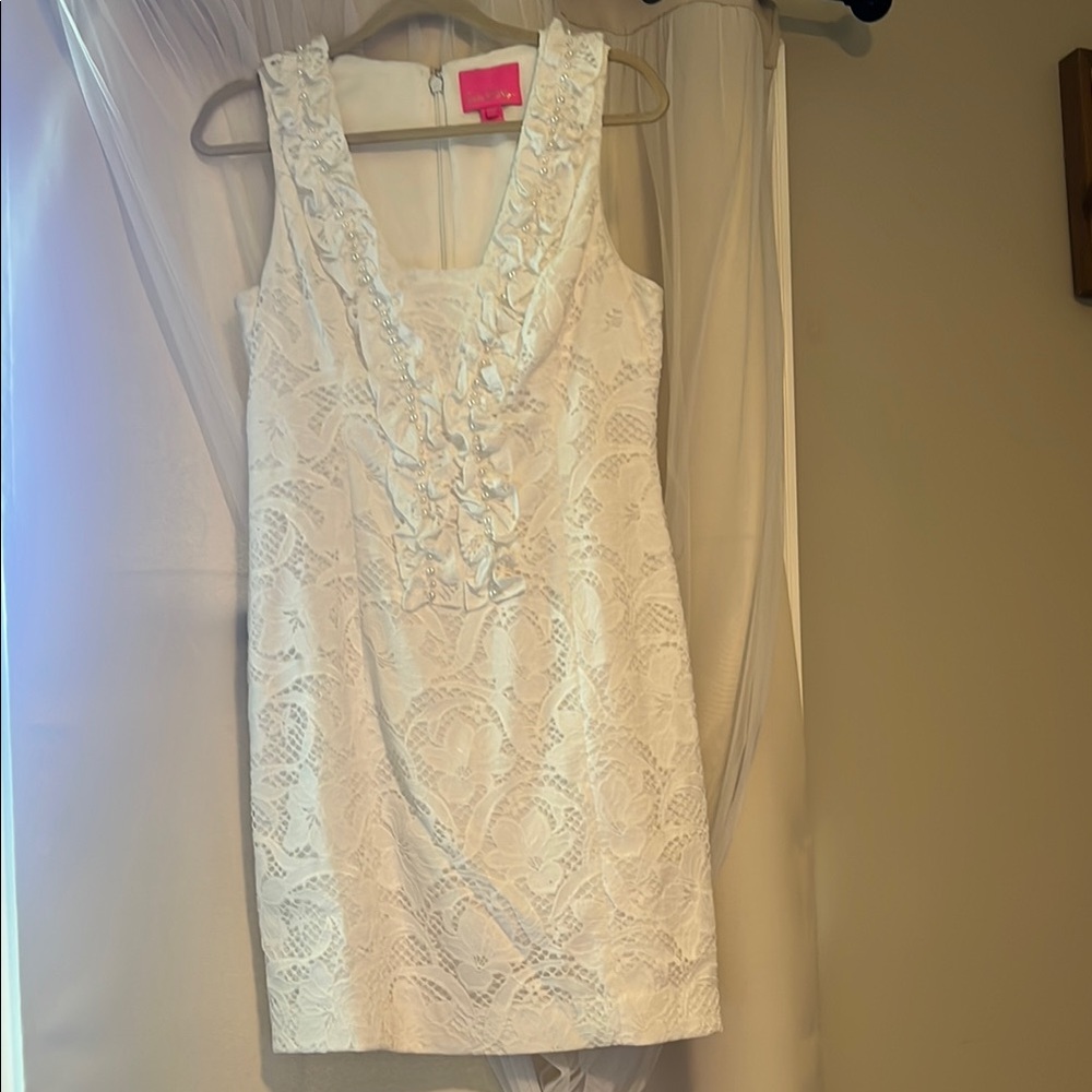 Lilly Pulitzer Elegant White Lace Dress